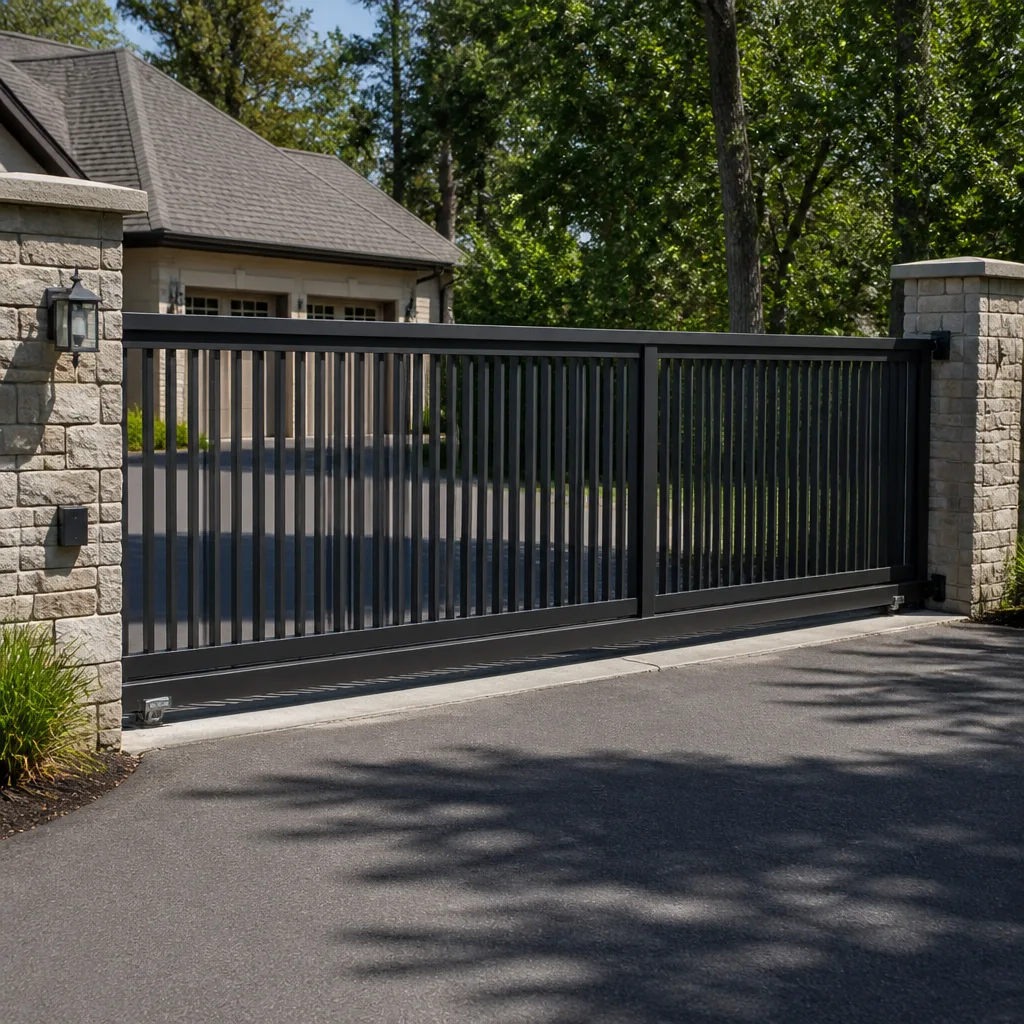 Sliding driveway gates